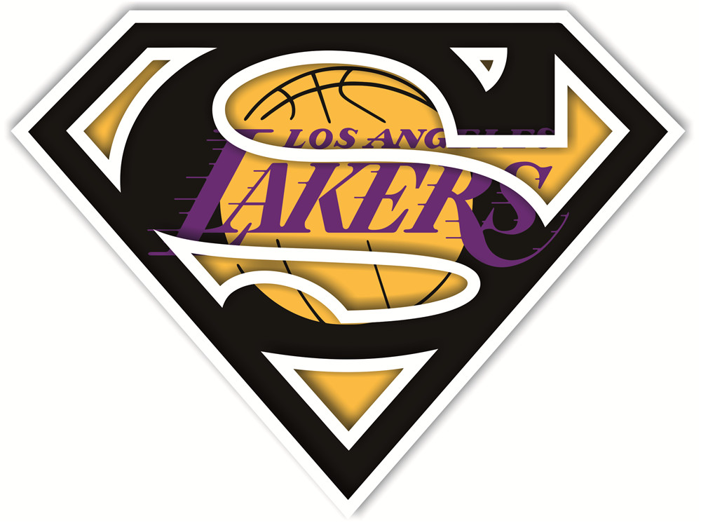 Los Angeles Lakers superman iron on heat transfer
